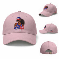 Haitian Girl Baseball Cap Melanin Black Girls Haiti Flag Proud Haitienne