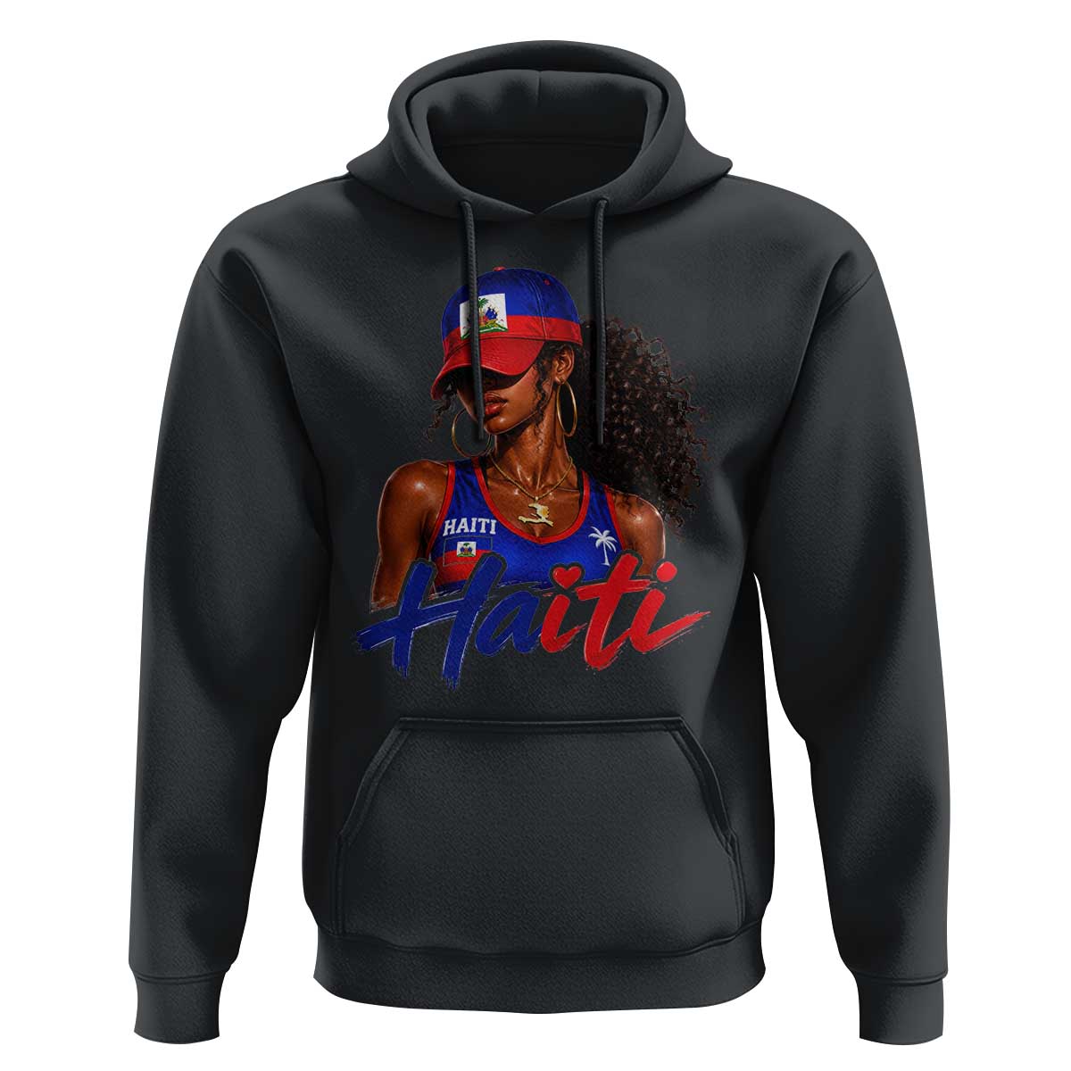 Haitian Girl Hoodie Melanin Black Girls Haiti Flag Proud Haitienne