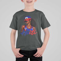 Haitian Girl T Shirt For Kid Melanin Black Girls Haiti Flag Proud Haitienne