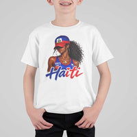Haitian Girl T Shirt For Kid Melanin Black Girls Haiti Flag Proud Haitienne