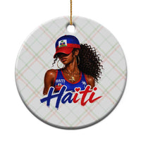 Haitian Girl Ceramic Ornament Melanin Black Girls Haiti Flag Proud Haitienne