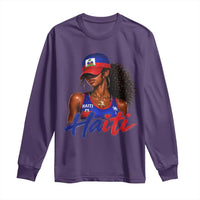 Haitian Girl Long Sleeve Shirt Melanin Black Girls Haiti Flag Proud Haitienne