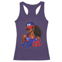 Haitian Girl Racerback Tank Top Melanin Black Girls Haiti Flag Proud Haitienne