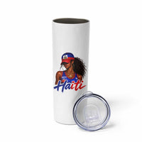 Haitian Girl Skinny Tumbler Melanin Black Girls Haiti Flag Proud Haitienne