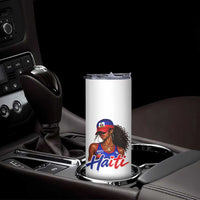 Haitian Girl Skinny Tumbler Melanin Black Girls Haiti Flag Proud Haitienne