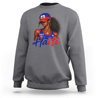 Haitian Girl Sweatshirt Melanin Black Girls Haiti Flag Proud Haitienne