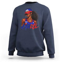 Haitian Girl Sweatshirt Melanin Black Girls Haiti Flag Proud Haitienne