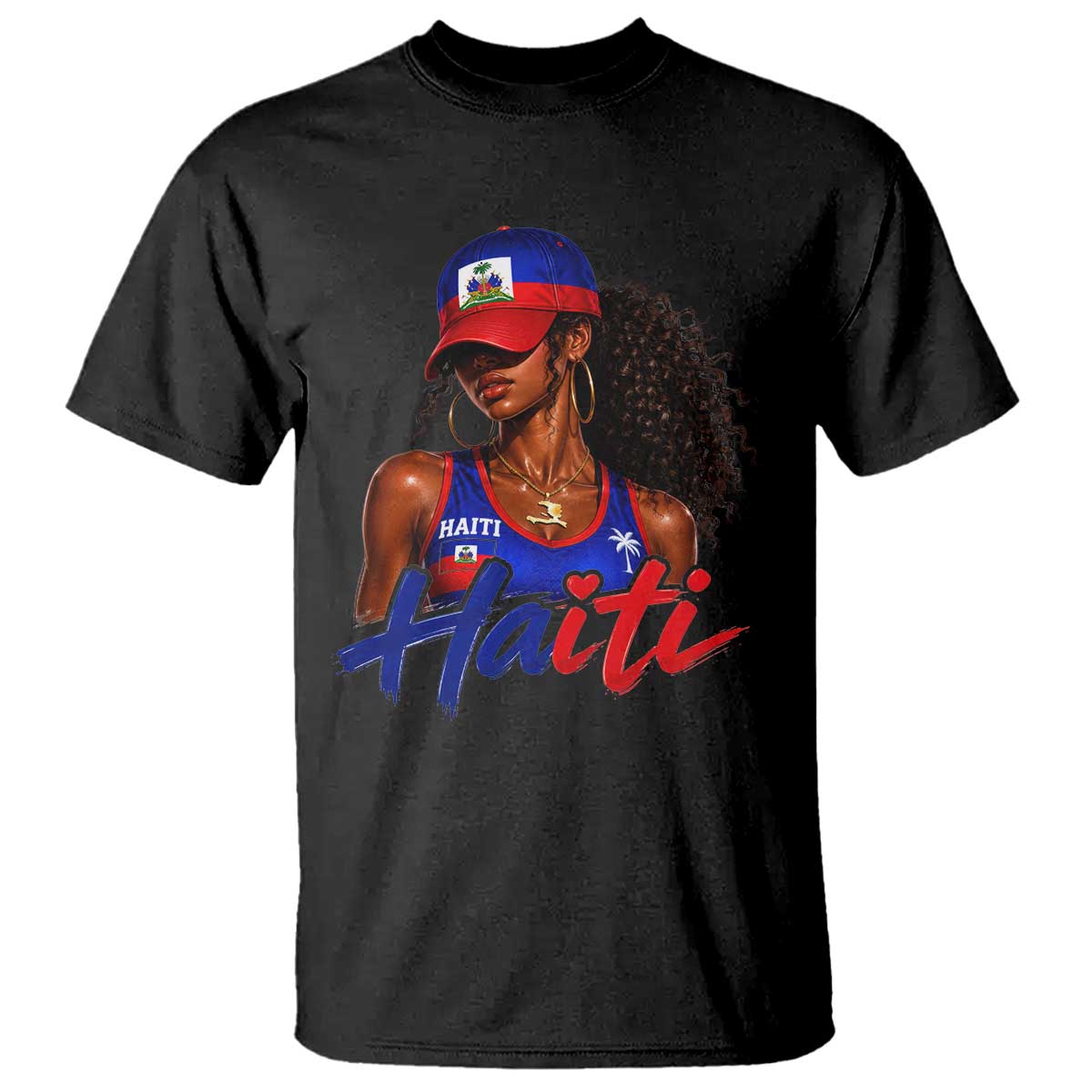 Haitian Girl T Shirt Melanin Black Girls Haiti Flag Proud Haitienne