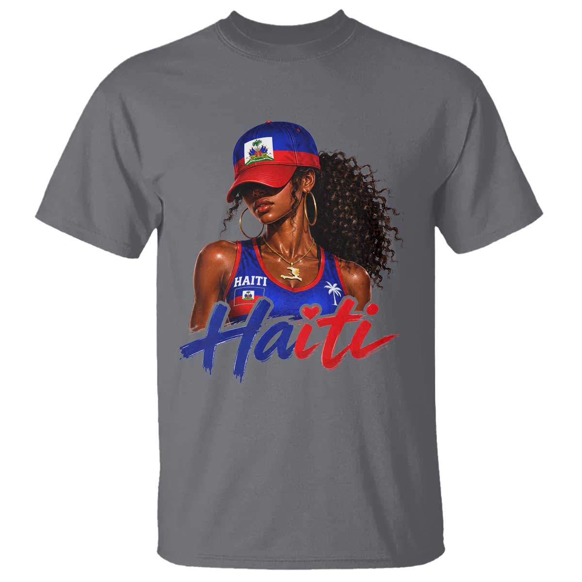 Haitian Girl T Shirt Melanin Black Girls Haiti Flag Proud Haitienne