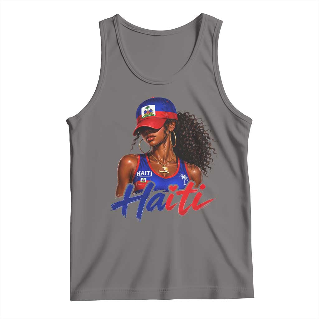 Haitian Girl Tank Top Melanin Black Girls Haiti Flag Proud Haitienne