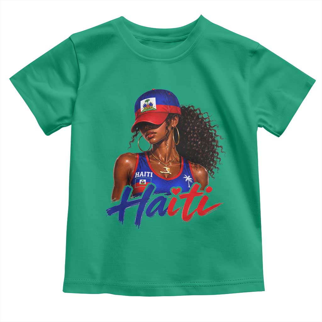 Haitian Girl Toddler T Shirt Melanin Black Girls Haiti Flag Proud Haitienne