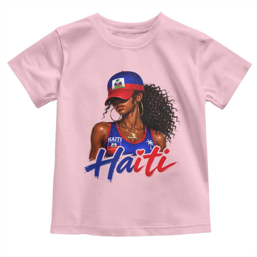 Haitian Girl Toddler T Shirt Melanin Black Girls Haiti Flag Proud Haitienne