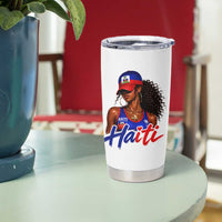 Haitian Girl Tumbler Cup Melanin Black Girls Haiti Flag Proud Haitienne