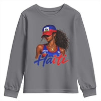Haitian Girl Youth Sweatshirt Melanin Black Girls Haiti Flag Proud Haitienne