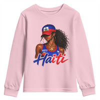 Haitian Girl Youth Sweatshirt Melanin Black Girls Haiti Flag Proud Haitienne