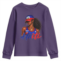 Haitian Girl Youth Sweatshirt Melanin Black Girls Haiti Flag Proud Haitienne