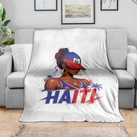 Haitian Princess Throw Blanket Haiti Flag Haitienne Melanin Black Girls