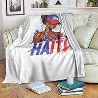 Haitian Princess Throw Blanket Haiti Flag Haitienne Melanin Black Girls