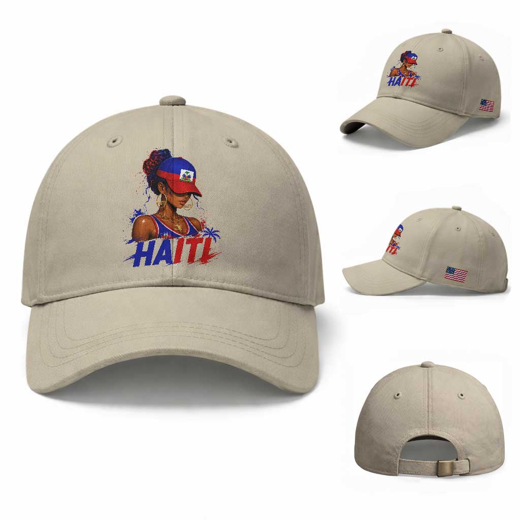 Haitian Princess Baseball Cap Haiti Flag Haitienne Melanin Black Girls