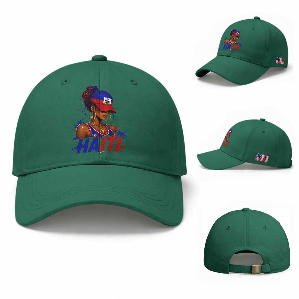 Haitian Princess Baseball Cap Haiti Flag Haitienne Melanin Black Girls