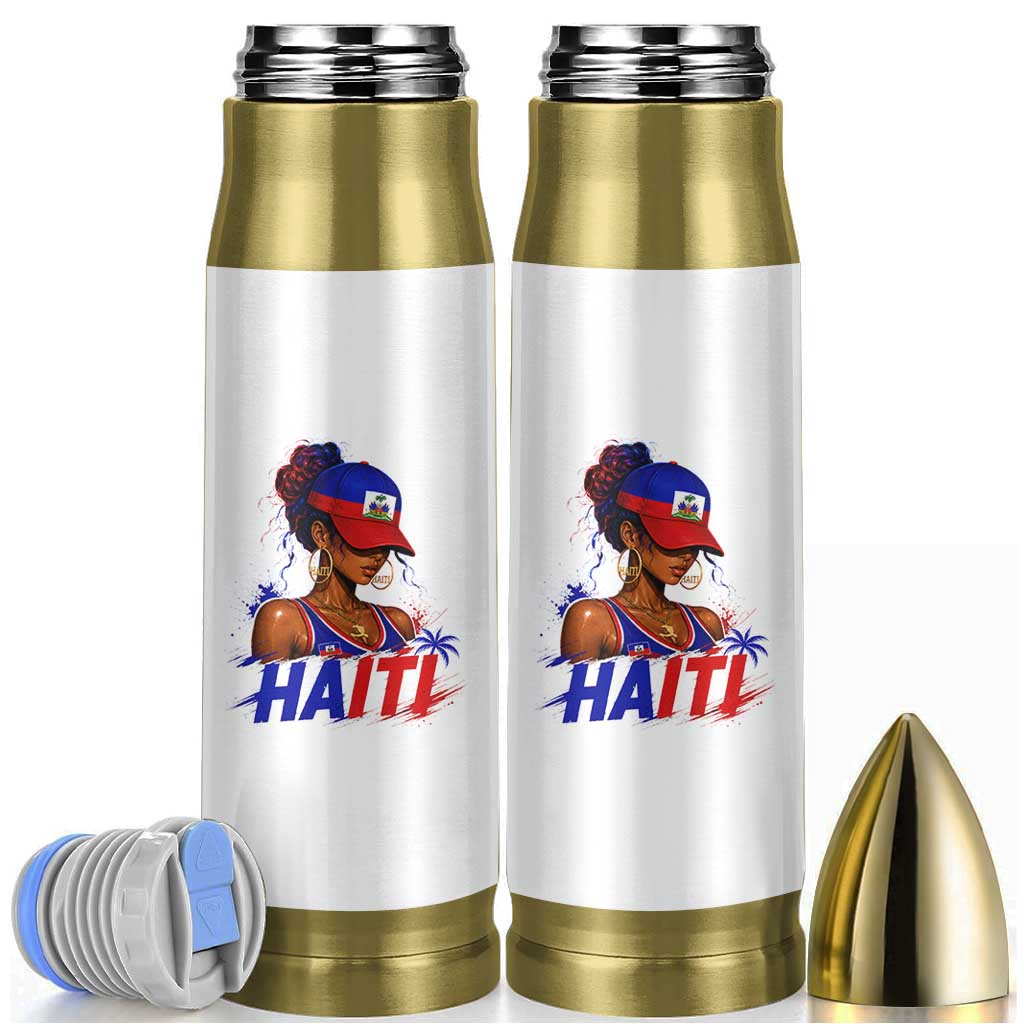 Haitian Princess Bullet Tumbler Haiti Flag Haitienne Melanin Black Girls