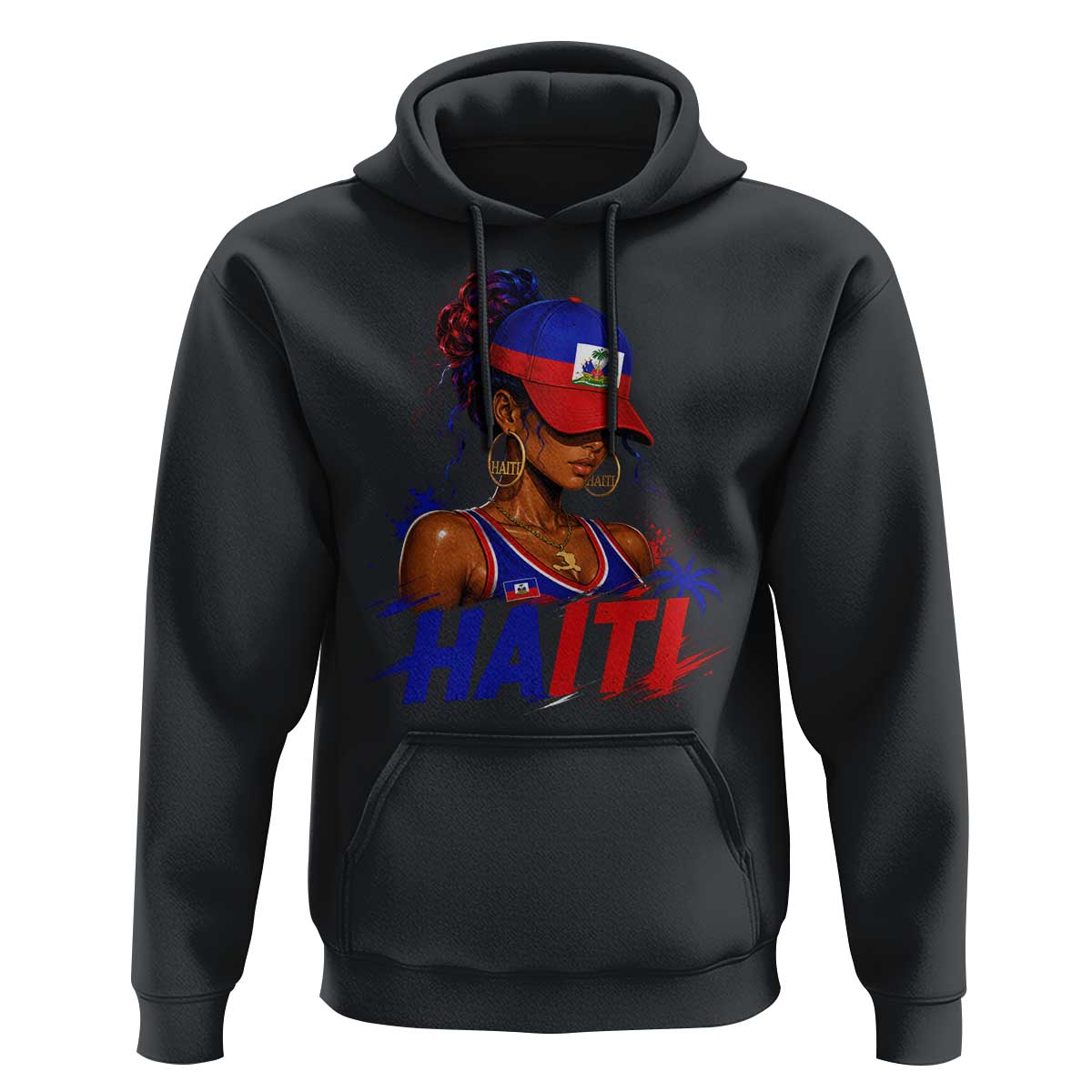 Haitian Princess Hoodie Haiti Flag Haitienne Melanin Black Girls