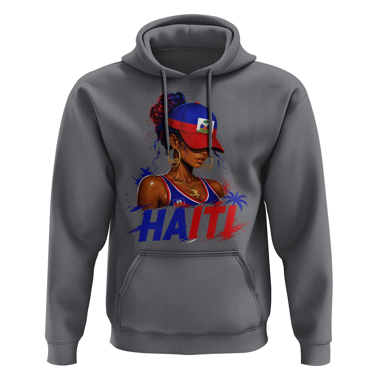 Haitian Princess Hoodie Haiti Flag Haitienne Melanin Black Girls