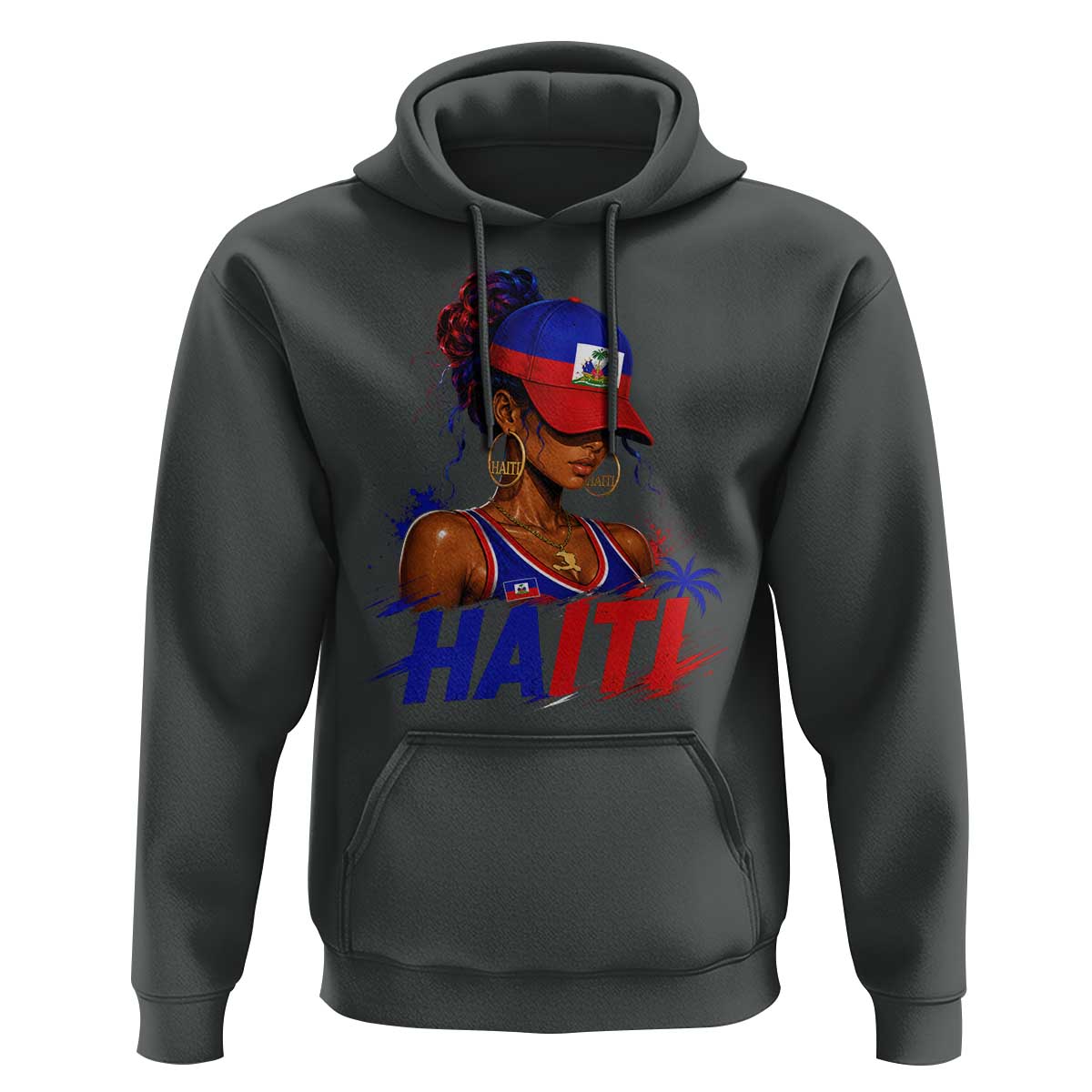 Haitian Princess Hoodie Haiti Flag Haitienne Melanin Black Girls