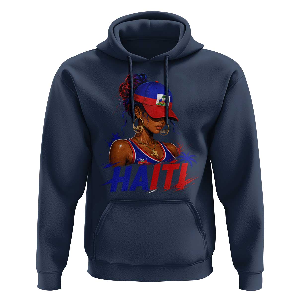 Haitian Princess Hoodie Haiti Flag Haitienne Melanin Black Girls