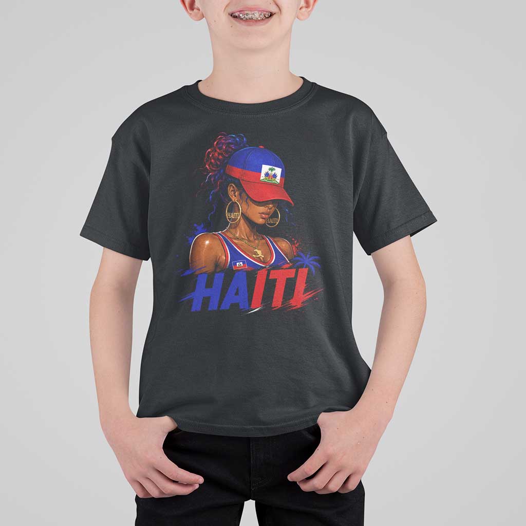 Haitian Princess T Shirt For Kid Haiti Flag Haitienne Melanin Black Girls