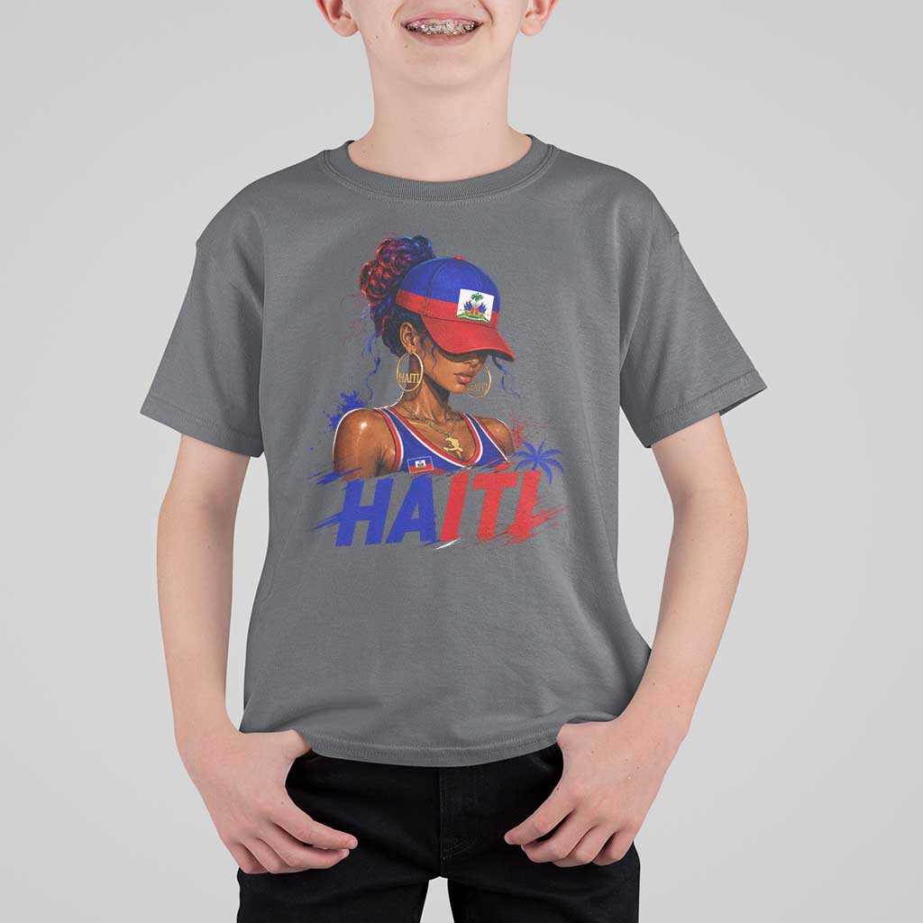 Haitian Princess T Shirt For Kid Haiti Flag Haitienne Melanin Black Girls