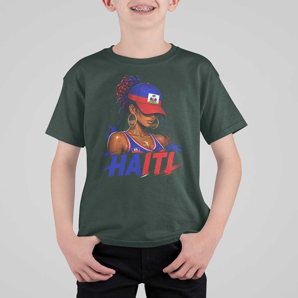 Haitian Princess T Shirt For Kid Haiti Flag Haitienne Melanin Black Girls