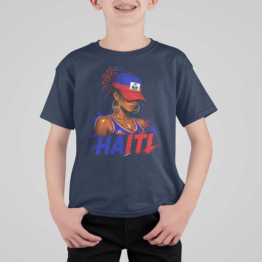 Haitian Princess T Shirt For Kid Haiti Flag Haitienne Melanin Black Girls