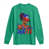 Haitian Princess Long Sleeve Shirt Haiti Flag Haitienne Melanin Black Girls
