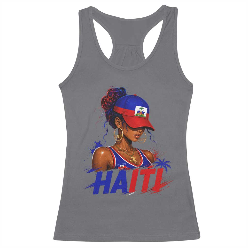 Haitian Princess Racerback Tank Top Haiti Flag Haitienne Melanin Black Girls