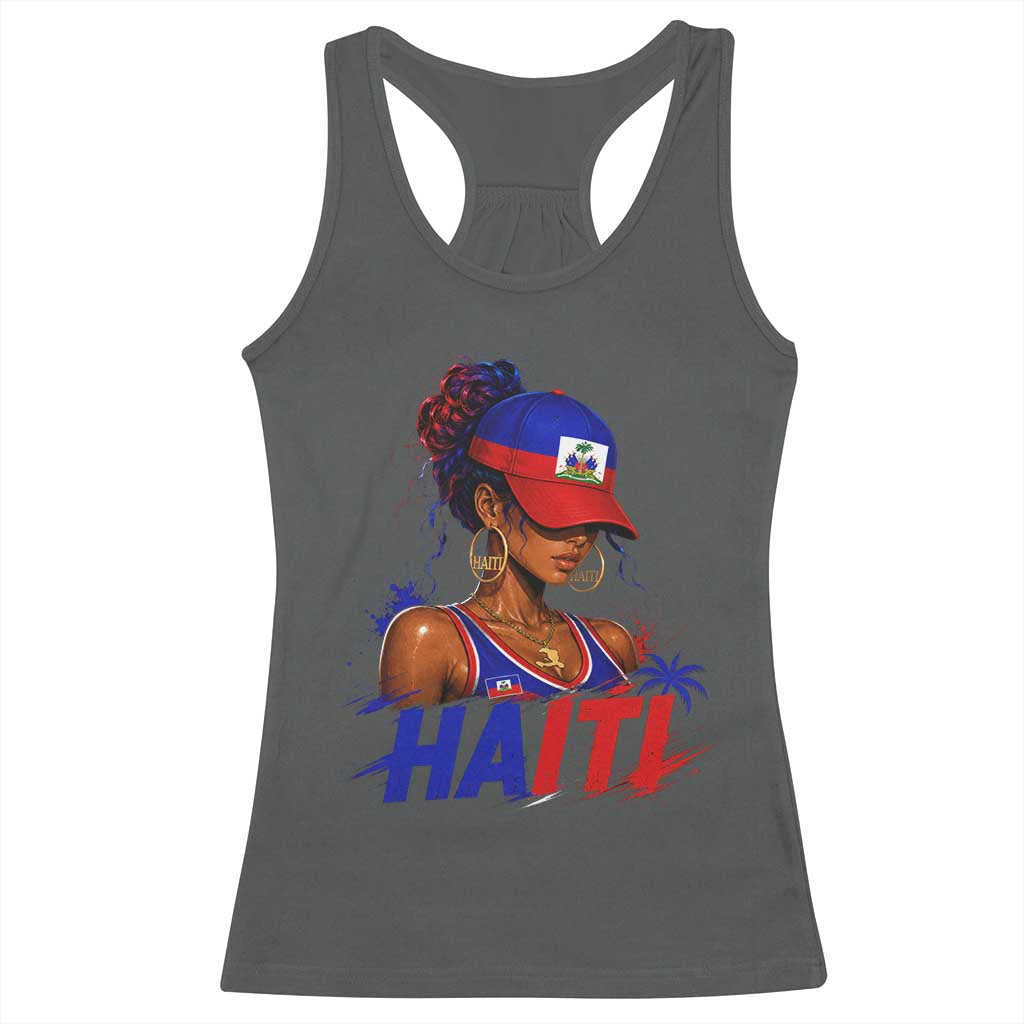 Haitian Princess Racerback Tank Top Haiti Flag Haitienne Melanin Black Girls