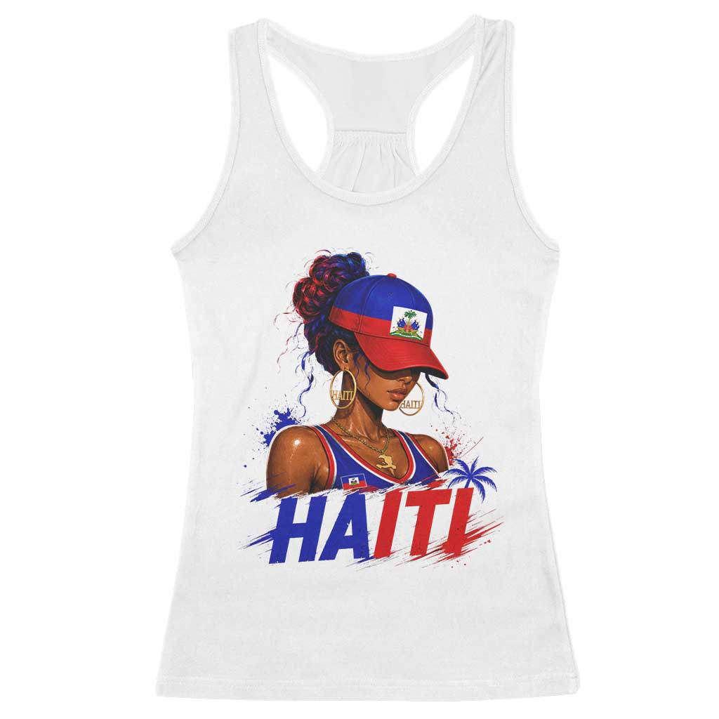Haitian Princess Racerback Tank Top Haiti Flag Haitienne Melanin Black Girls
