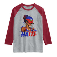 Haitian Princess Raglan Shirt Haiti Flag Haitienne Melanin Black Girls