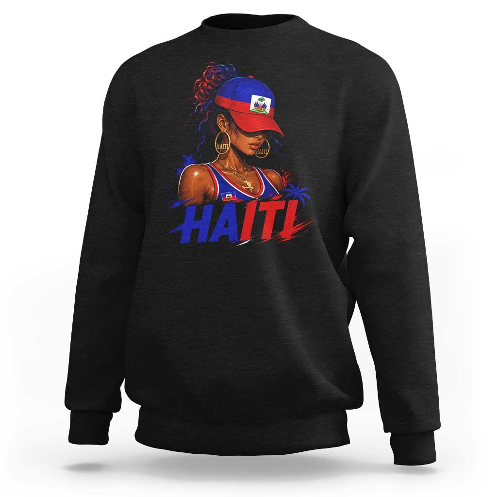 Haitian Princess Sweatshirt Haiti Flag Haitienne Melanin Black Girls
