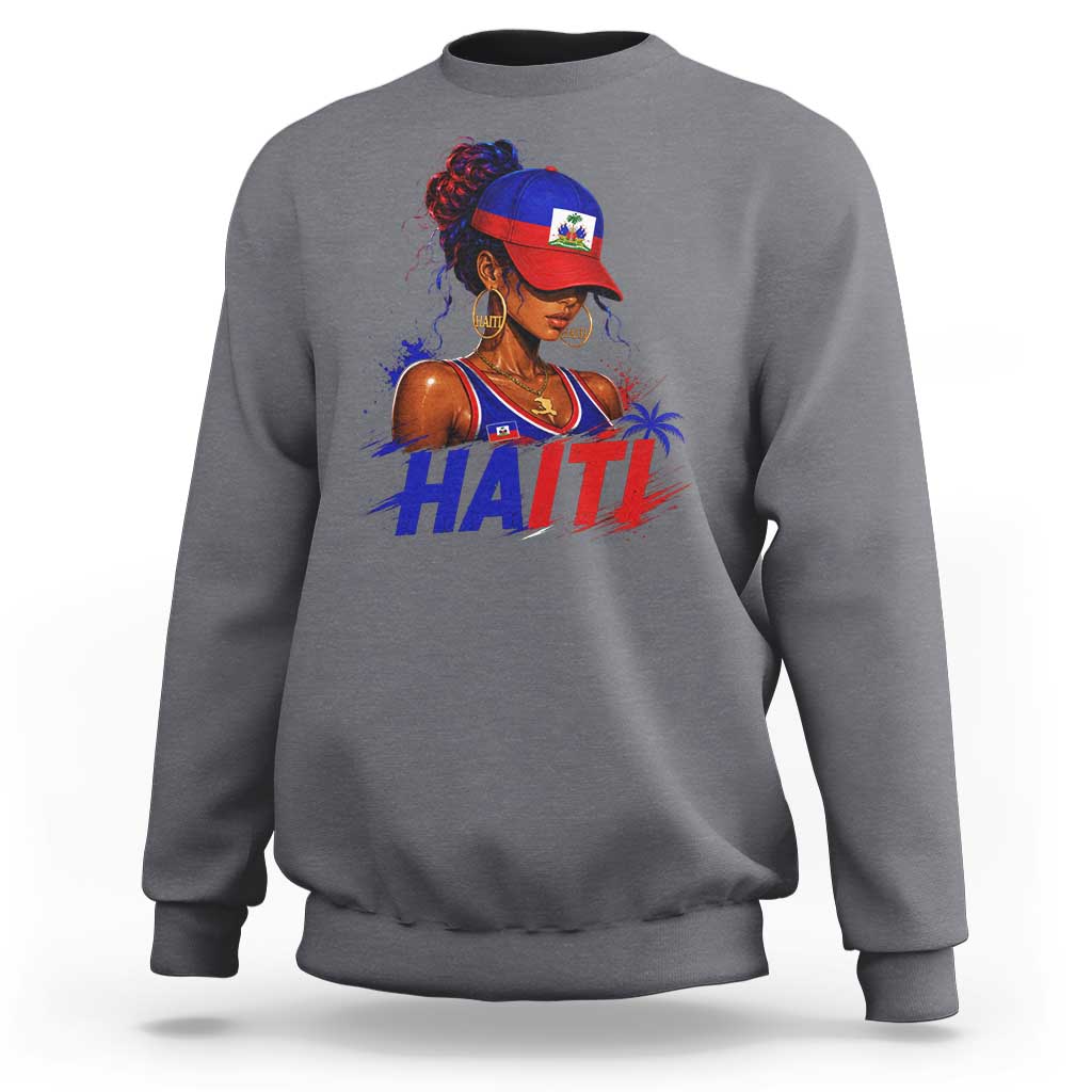 Haitian Princess Sweatshirt Haiti Flag Haitienne Melanin Black Girls