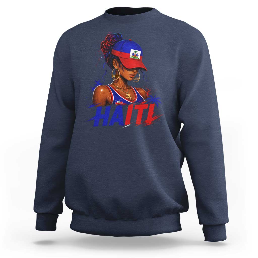 Haitian Princess Sweatshirt Haiti Flag Haitienne Melanin Black Girls