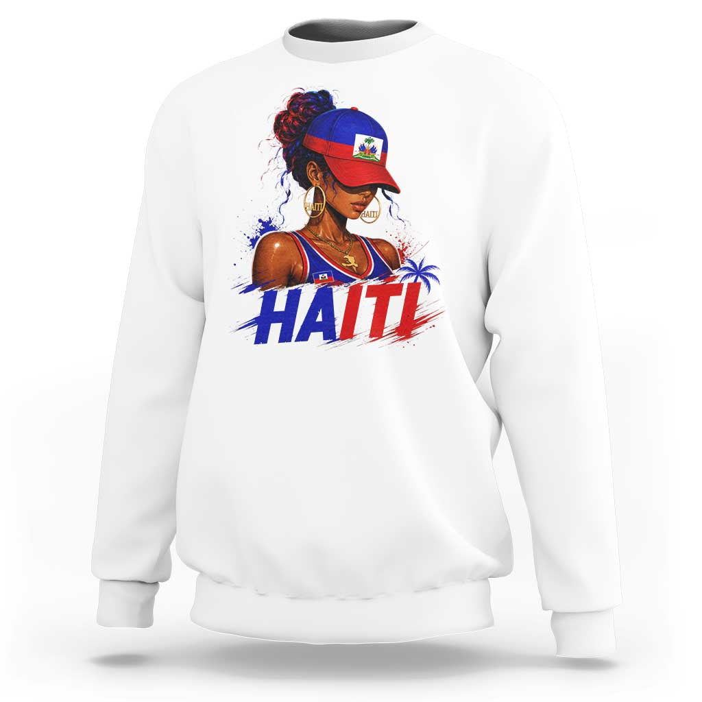 Haitian Princess Sweatshirt Haiti Flag Haitienne Melanin Black Girls