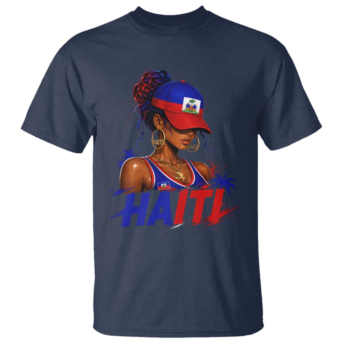 Haitian Princess T Shirt Haiti Flag Haitienne Melanin Black Girls