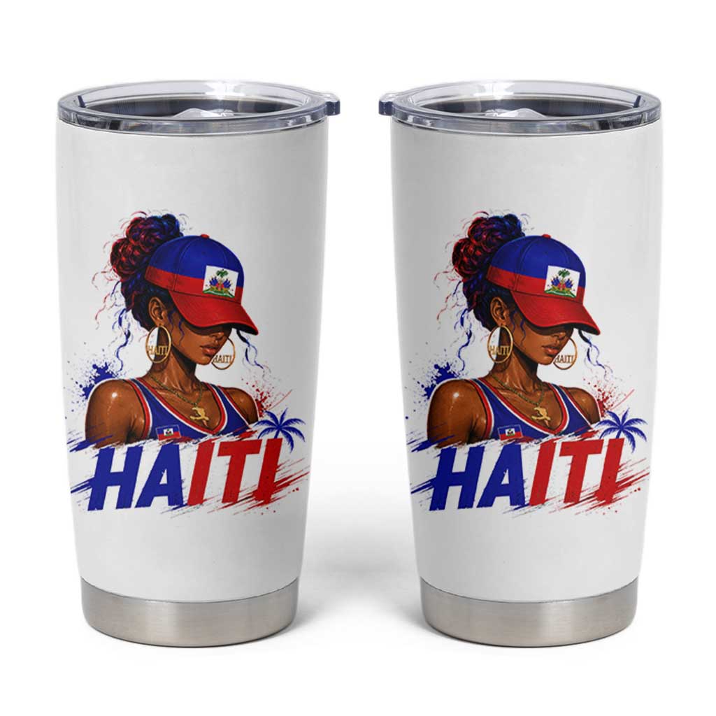 Haitian Princess Tumbler Cup Haiti Flag Haitienne Melanin Black Girls