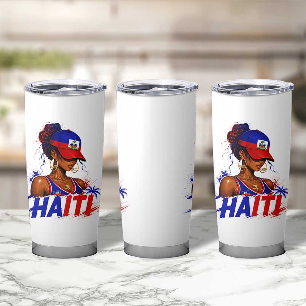 Haitian Princess Tumbler Cup Haiti Flag Haitienne Melanin Black Girls