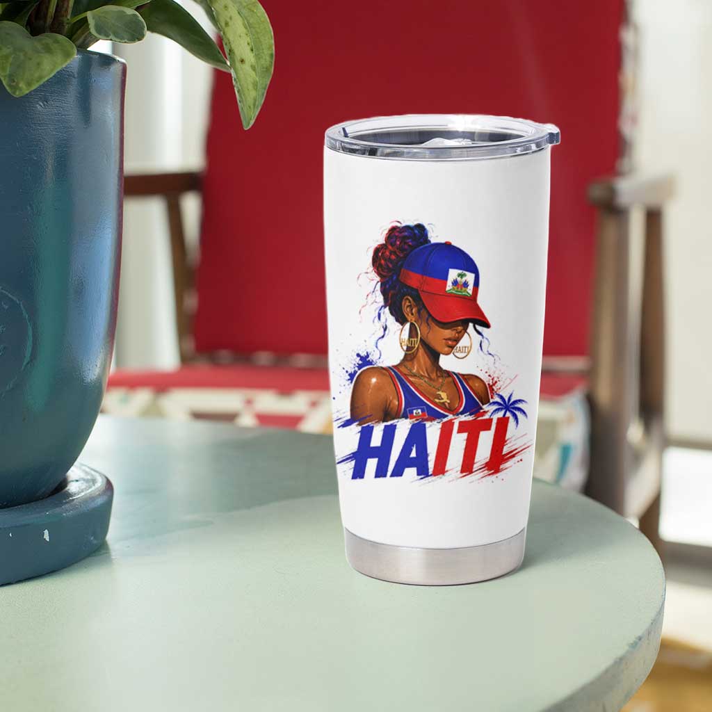Haitian Princess Tumbler Cup Haiti Flag Haitienne Melanin Black Girls