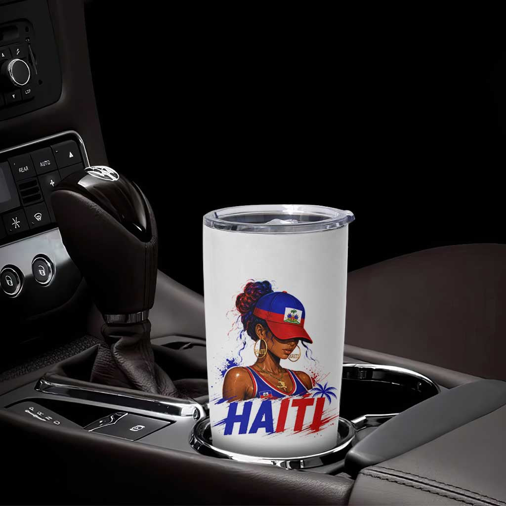 Haitian Princess Tumbler Cup Haiti Flag Haitienne Melanin Black Girls
