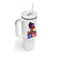 Haitian Princess Tumbler With Handle Haiti Flag Haitienne Melanin Black Girls