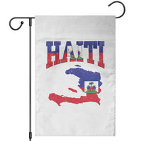 Haiti Pride Garden Flag Retro Vintage Haitian Flag Map Pride Graphic