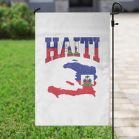 Haiti Pride Garden Flag Retro Vintage Haitian Flag Map Pride Graphic